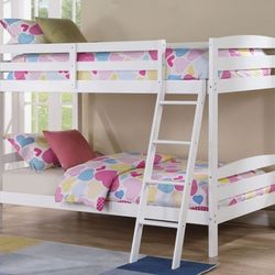 Brand New White Twin Size Bunk Bed 