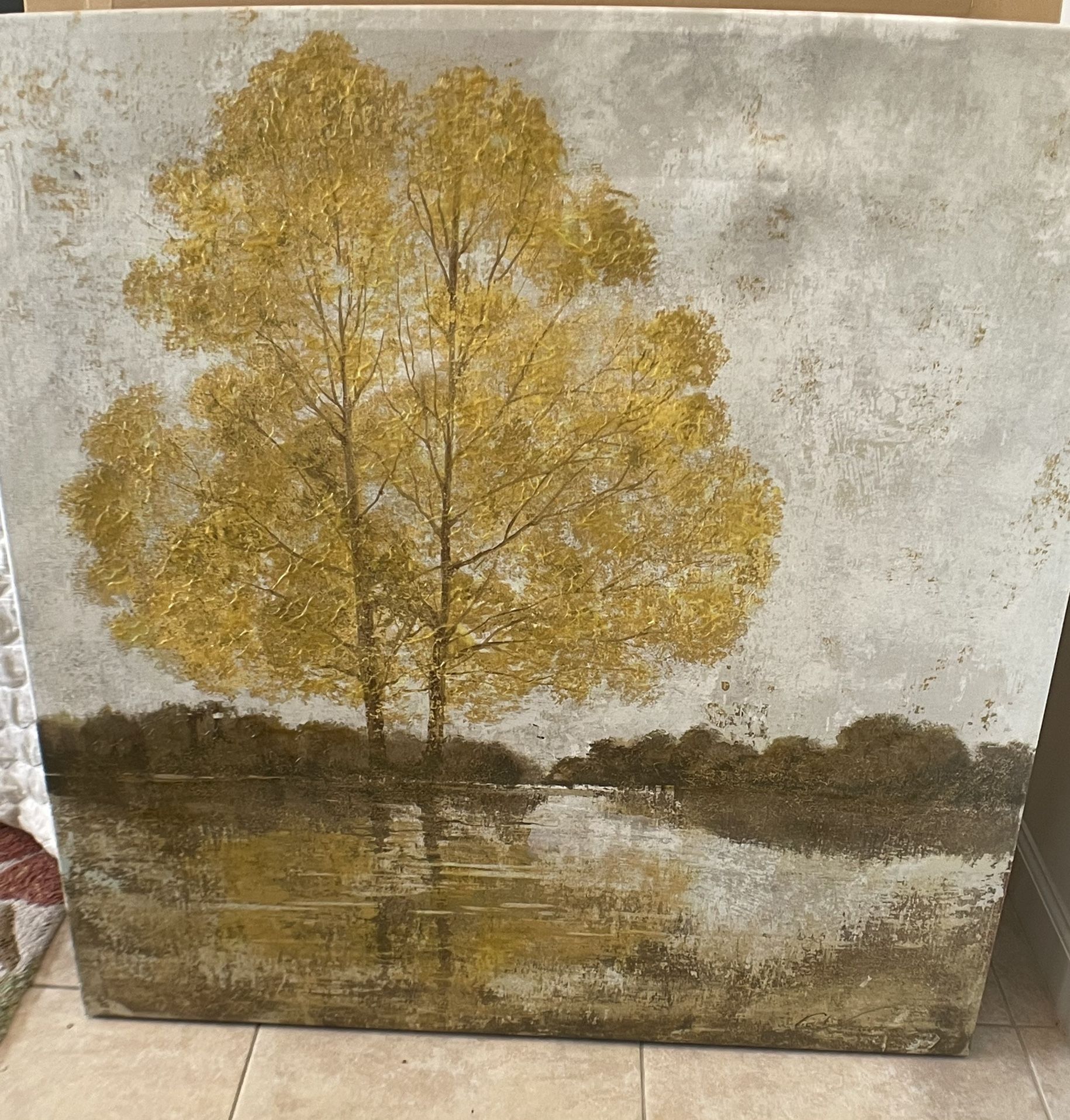 Peaceful Yellow Tree Canvas