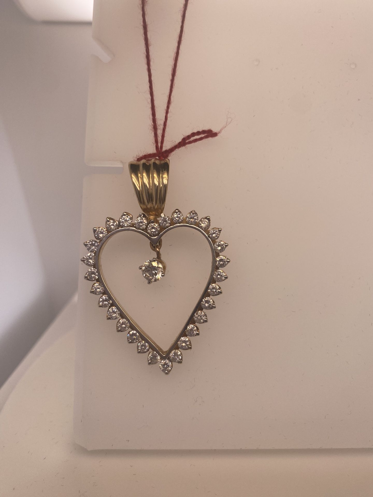 Gold And Diamond Heart Pendant 