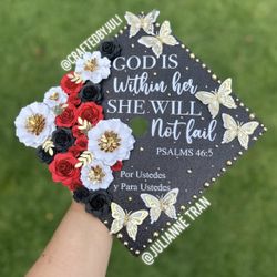 Custom Personalize Graduation Cap Topper + Permanent Cap Design