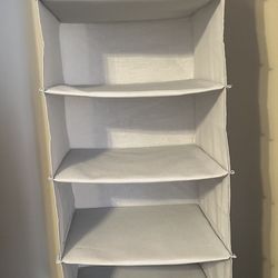 Collapsible Hanging Closet Organizer, with Storage Shelves