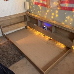 **Like New Twin Bed Frame With Shelves!! **