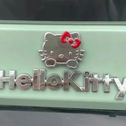 Hello Kitty Sanrio Y2K 3D Chrome Metal Auto Vehicle Decal Emblem 3m
