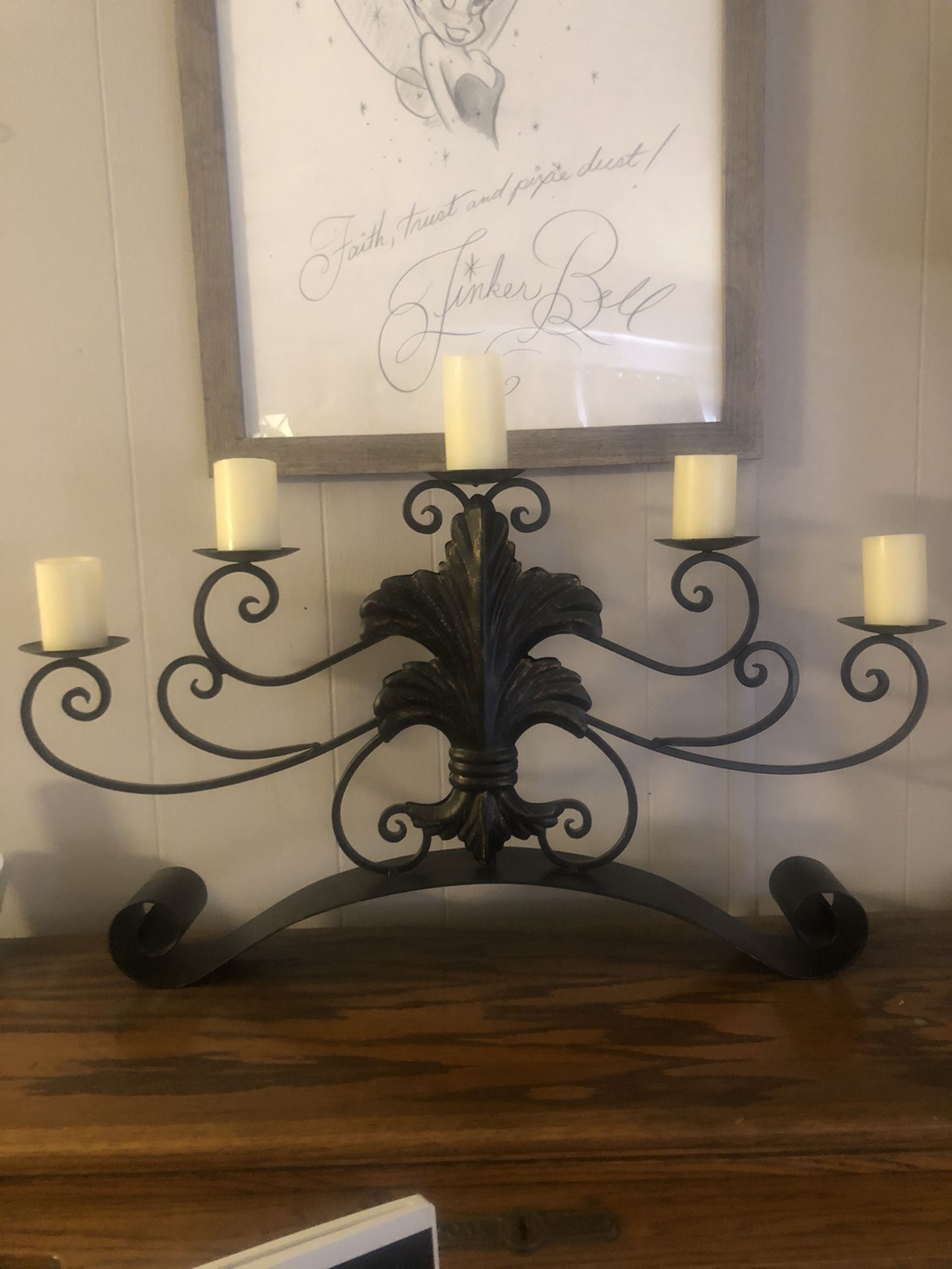 Metal Candle Holder with candles