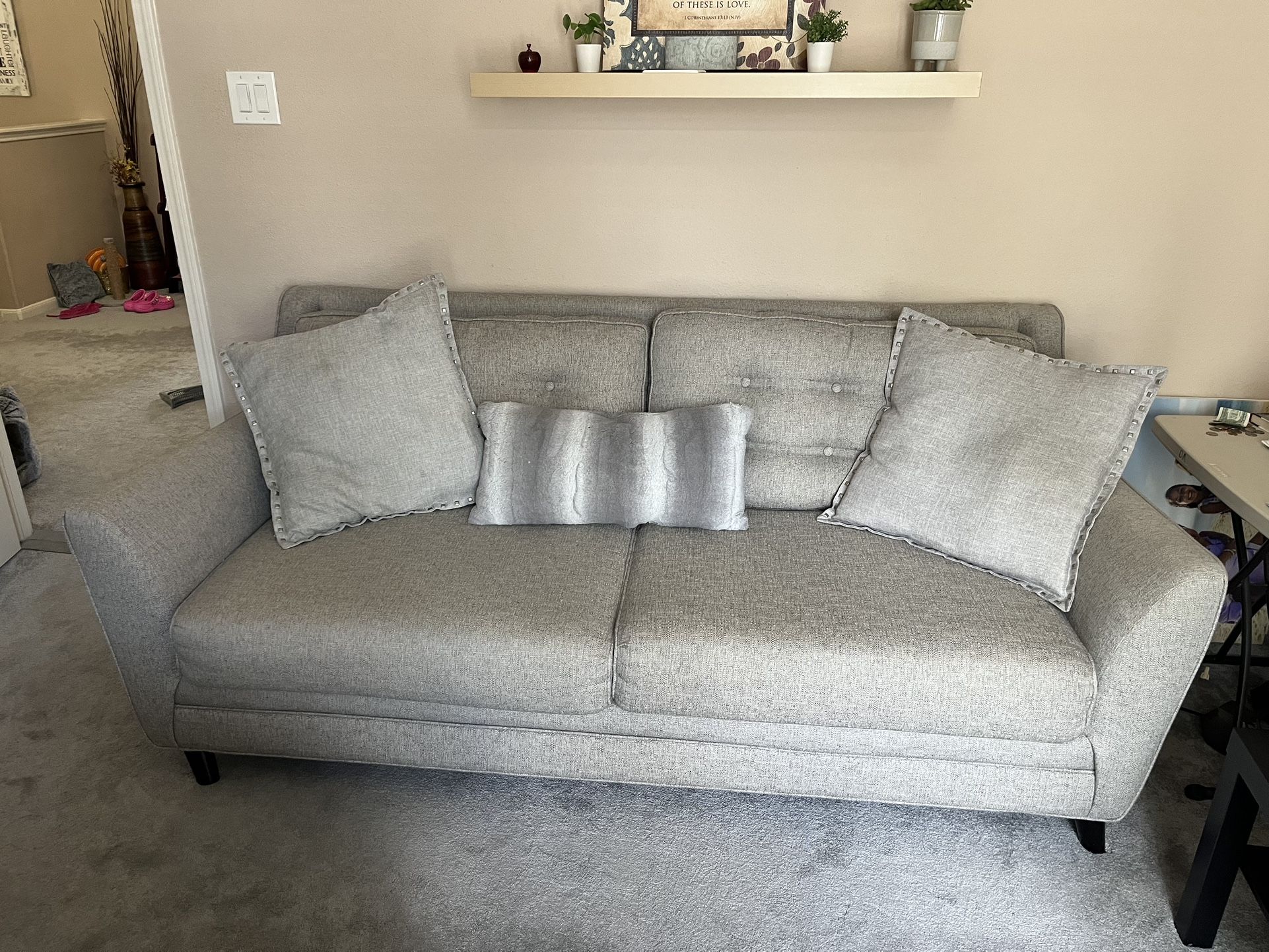 Grey, Rooms To Go Couch