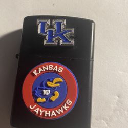 Kansas Jayhawks, new fliptop lighter fluid, not included