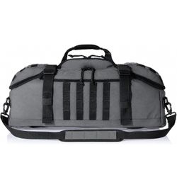 Miramrax Travel Duffle Bag Backpack for Men - Large Tactical Bags Weekender Gym Bag for Overnight Traveling Military Workout Deployment Sports (Grey, 