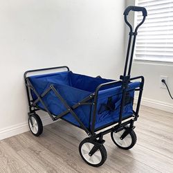 (Brand New) $50 Collapsible Folding Wagon Utility Cart Outdoor Gardening 34x20x22 Inches (Black or Blue) 