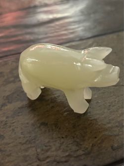 Pig Vintage Alabaster stone figurine