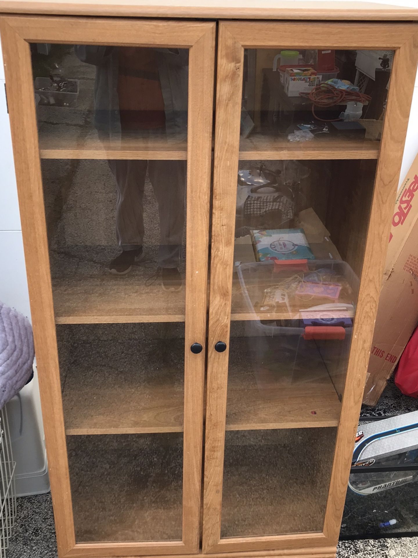 Glass  Cabinet  With Shelves 