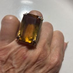 Sterling Silver Natural Citrine Ring