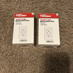 30-Watt Wall Receptacles with 2 USB-C Ports each