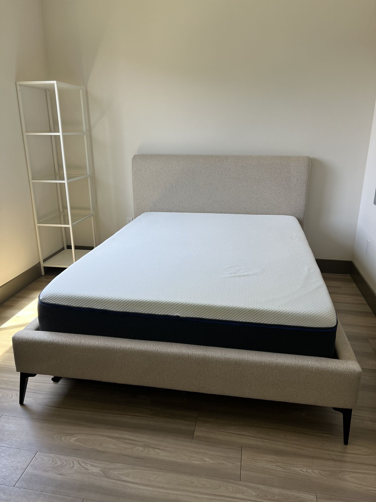 Beige / Cream Queen Size Bed Frame