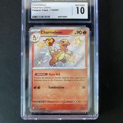 Pokémon Charmeleon 110/091 Shiny Ultra RARE PALDEAN FATES CGC 10 / PSA Gem Mint