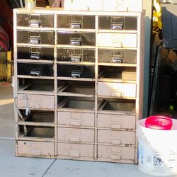 Vintage Index Card Filing Cabinet