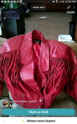 Ladies leather hacket