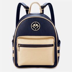 New Disney Parks Marvels Collection Studios Comics Blue Gold Mini Backpack BNWT  NEW Disney Parks Marvel Studios - The Marvels Collection Mini Backpac