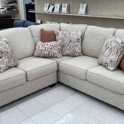 Amici Linen RAF AND LAF Sectional & Couch Sofa 