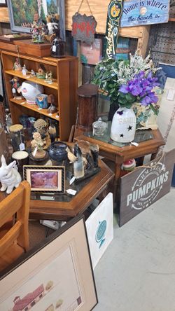 Vintage tables wood with glass tops
