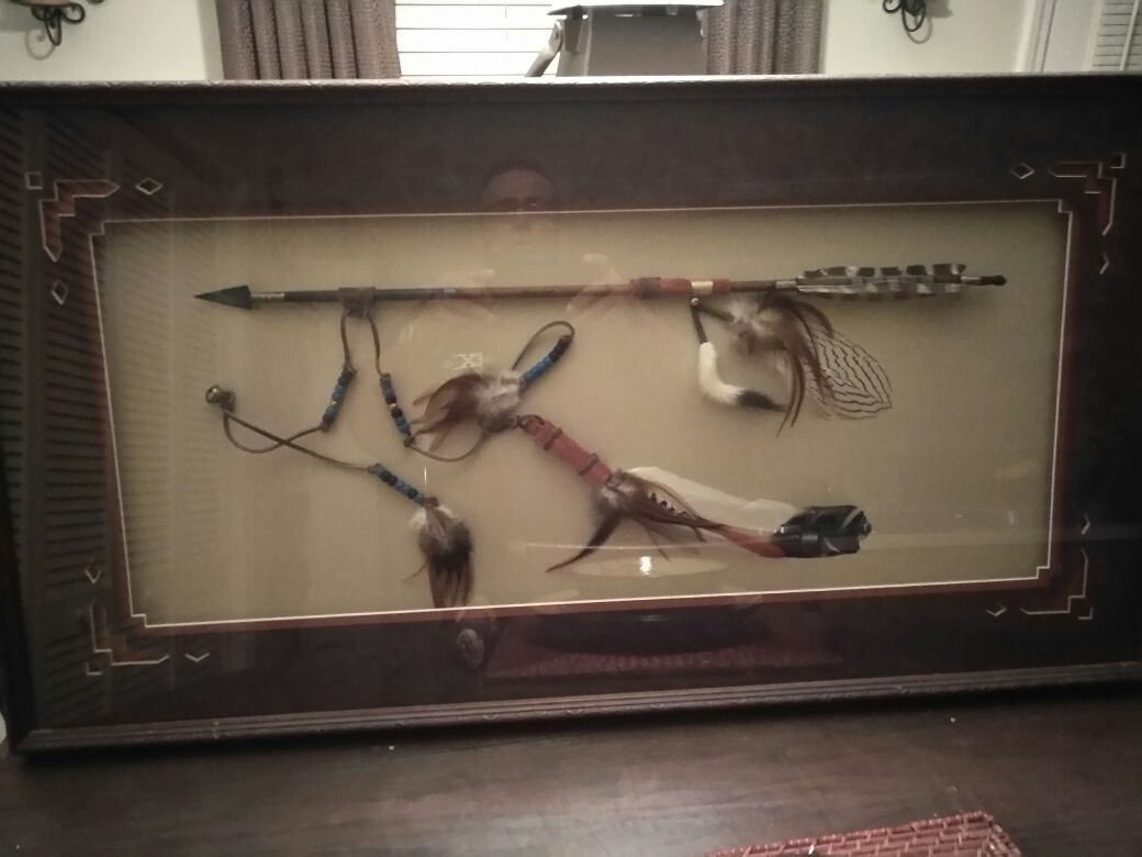 Professionally framed Indian war arrow perfect condition great piece