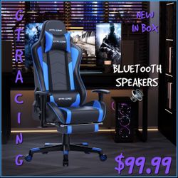 GTRACING GAME CHAIR BLUETOOTH SPEAKERS NEW