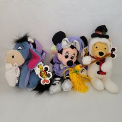 Winnie The Pooh,  Minnie Mouse Beanie Bundle 