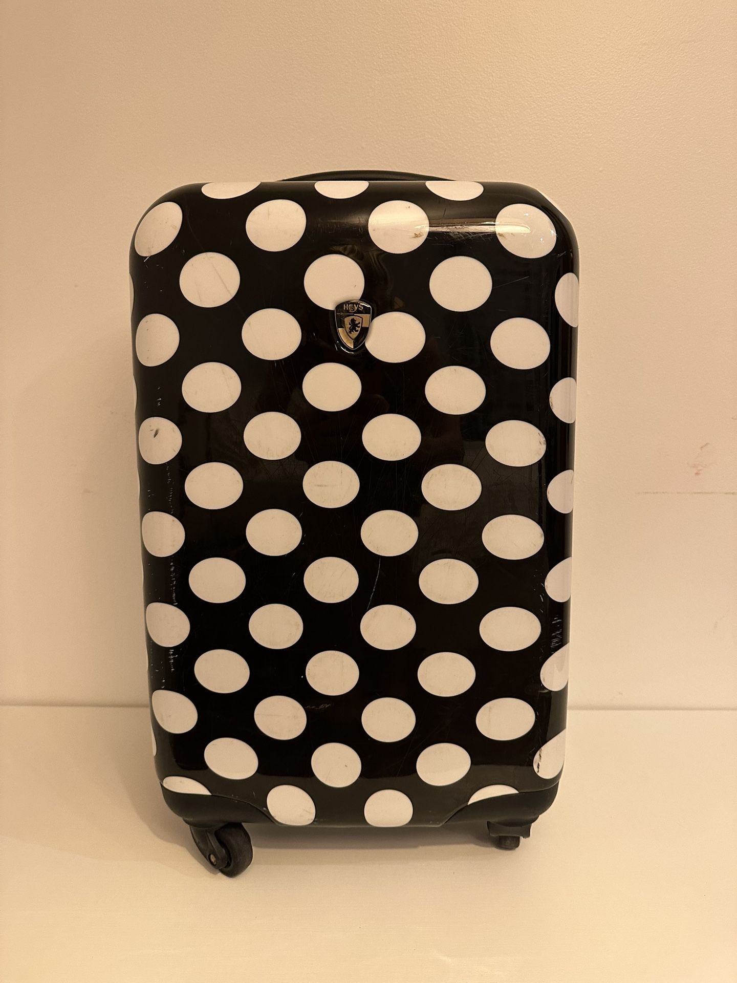 Black and White Polka Dot Suitcase