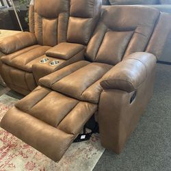 [OM] 🟪 Only $45 initial then take it home 🏡 Brand New Morello Reclining Sofa And Loveseat 