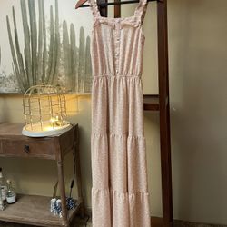 Monteau Floral Pink Summer Dress Ruffle 