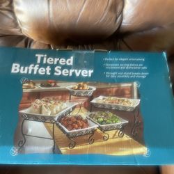 Very Nice Tiered Buffet Server New Box 