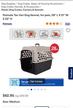 Petmate Tan Vari Dog Kennel medium size crate