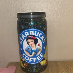 Cinderella Snow Globe 16oz Tumbler!