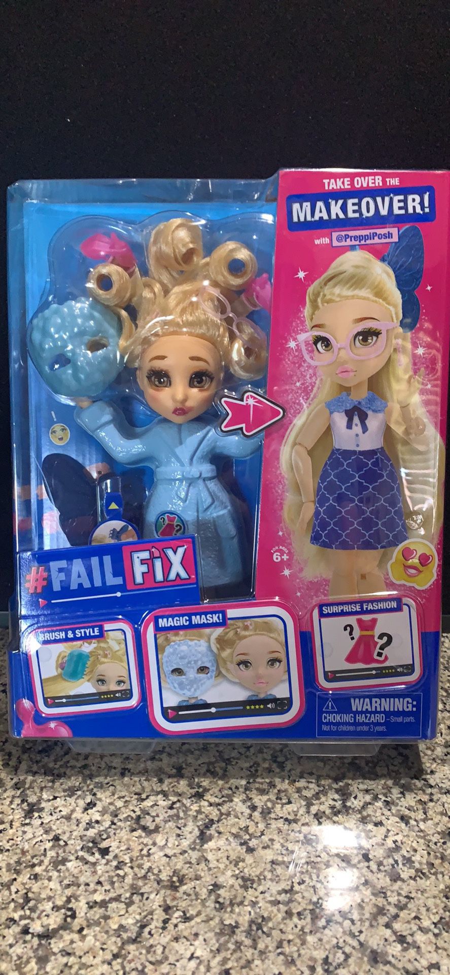 Failfix - PreppiPosh Total Makeover Doll Pack | 8.5" inch Fashion Doll | Total Head-to-Toe Transformation