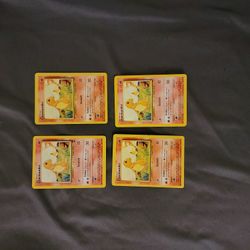 Lot Of 4 Base Set 1&2 Charmander