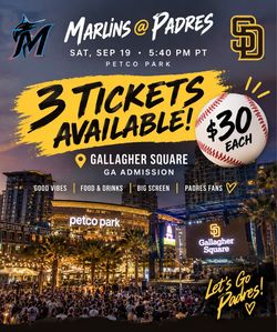 Marlins vs Padres MLB Tickets – Sep 19
