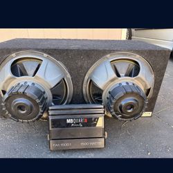 Kicker 15s, 600rms; 1500w amp 