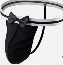 Men's thongs wirh bow