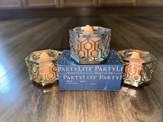 PartyLite Honeycomb votive holders & 6 pack votive candles