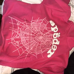 Pink Rhinestone Sp5der Hoodie