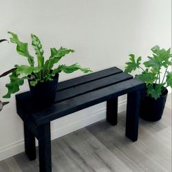 17"H X 30"W X 12"D (3 Planks) 🌱 Solid Wood Bench/Coffee Table ::: Black ::: $35/Pc.