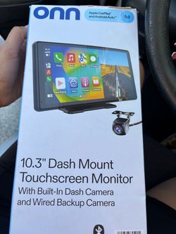 ONN 10.3" Dash Mount Touchscreen Monitor with Cameras