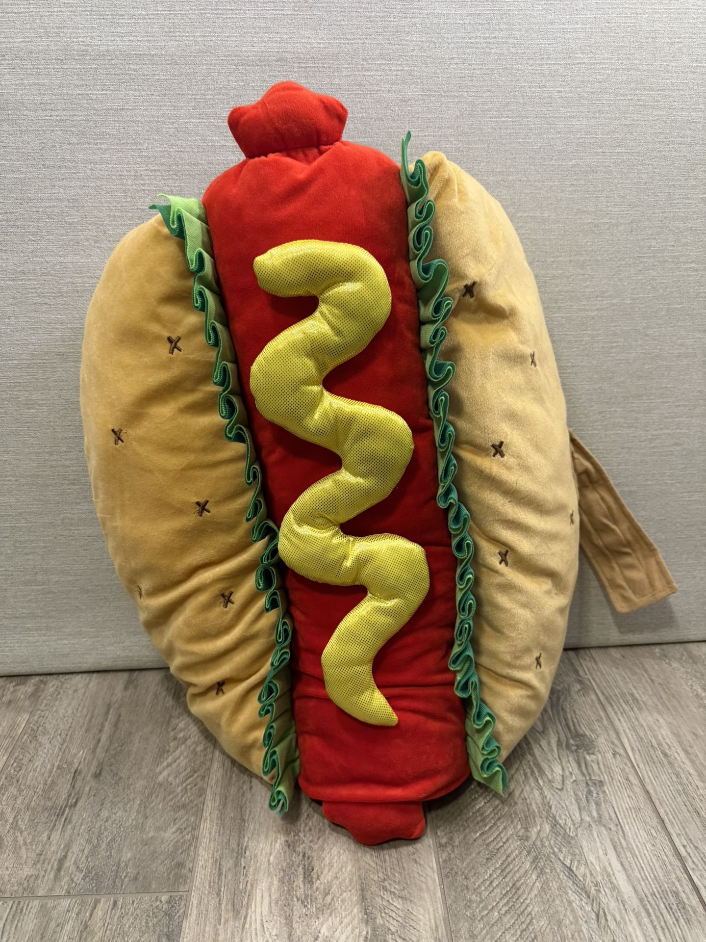 Large Dog Costume Halloween Hot Dog With Mustard