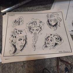 Vintage tattoo flash Spaulding & rogers 1985