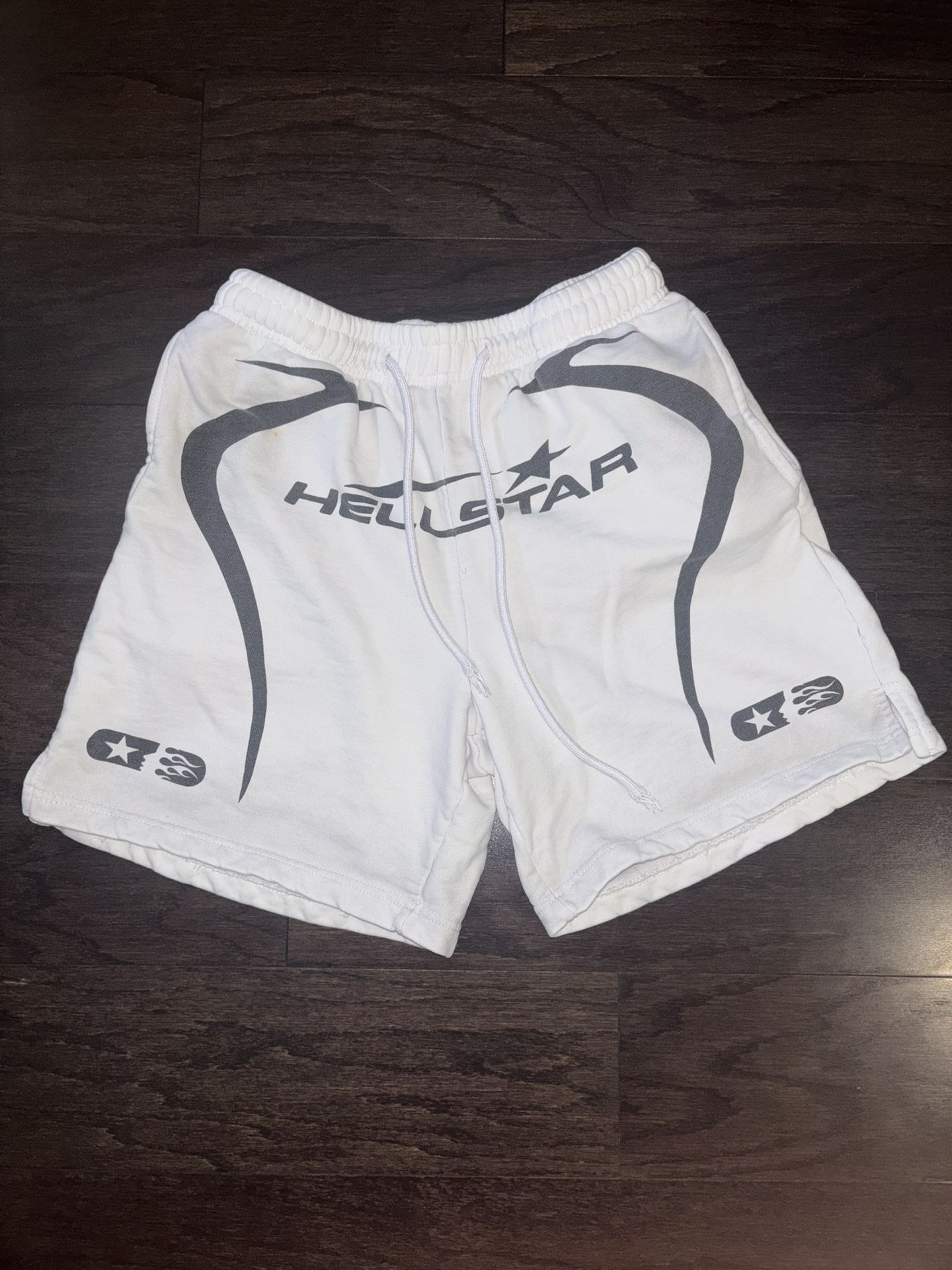Hellstar Studios Warm Up Shorts White | Used | Size M