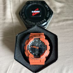 Casio G-Shock GA-100L Hyper Orange Watch 