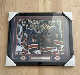 Henrik Lundqvist and Dan Girardi Authentic Autographed Photo With Custom Frame