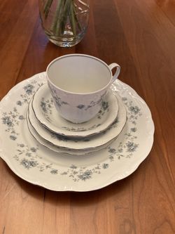 Johann Haviland Bavaria Germany Blue Garland New VTG 54 Piece Set