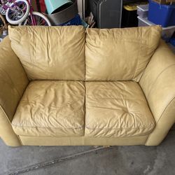 Small Leather Couch 