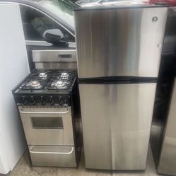 Set Gas Stove 20 Inches Refrigerator 24 Inches 