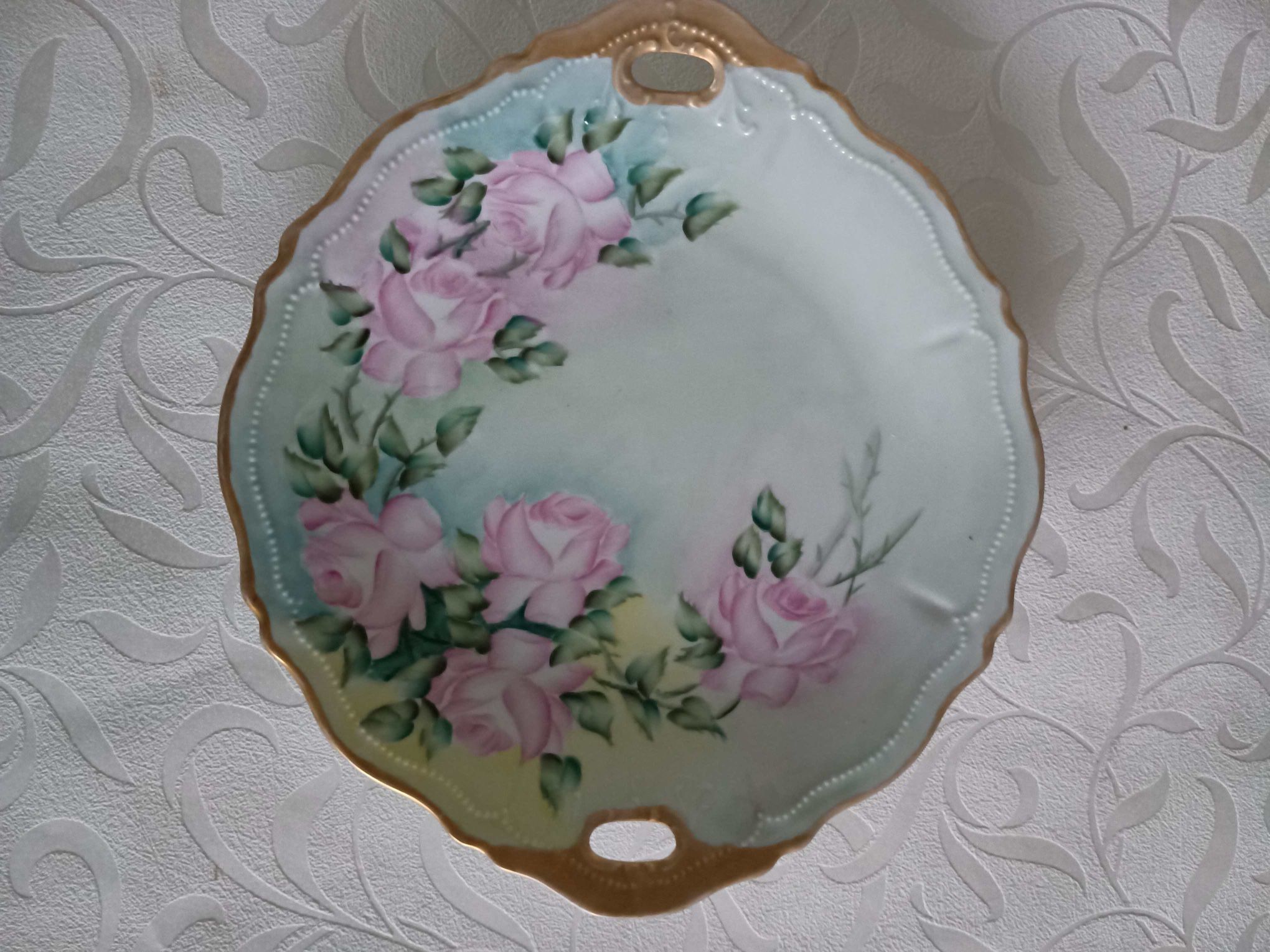 Antique O. & E.G. Porcelain Rose Platter